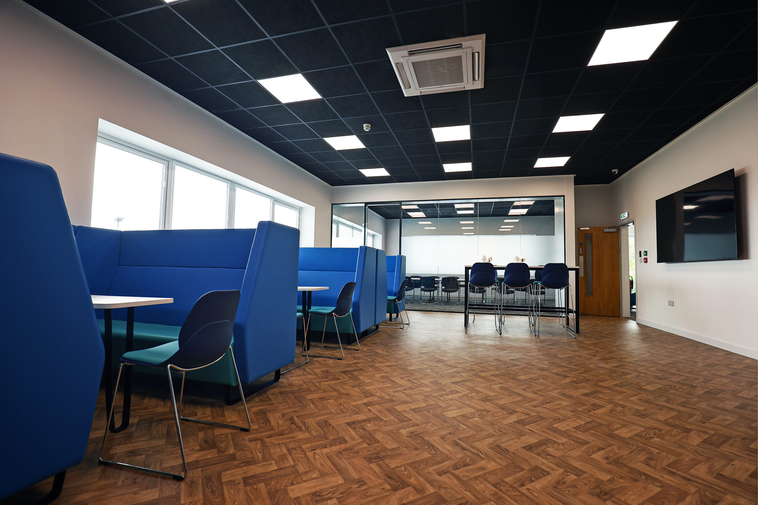 Canteen with 85 inch TV