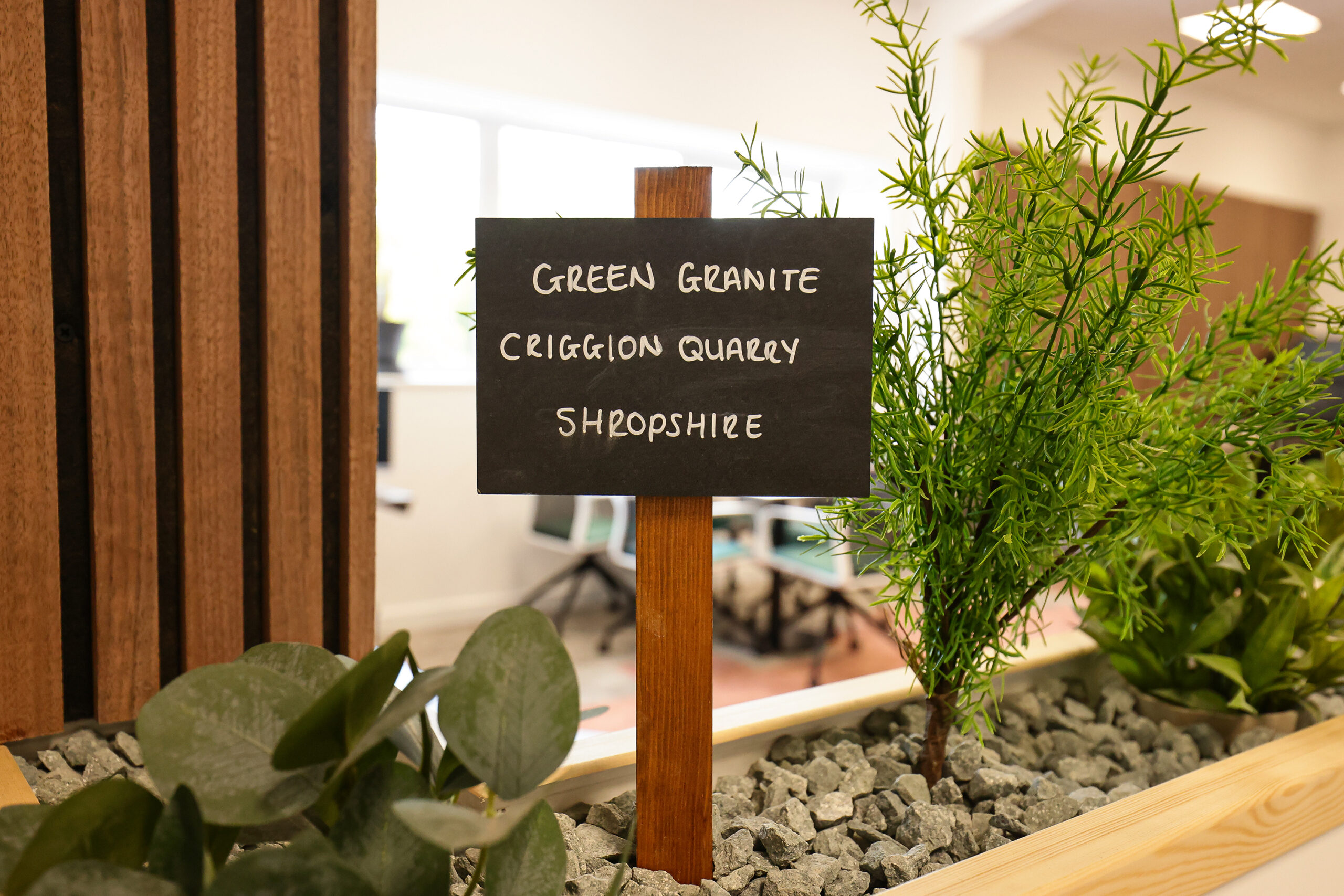 Plant‑tag‑“Green‑Granite‑Criggion‑Quarry Federal Capital Office Fitout